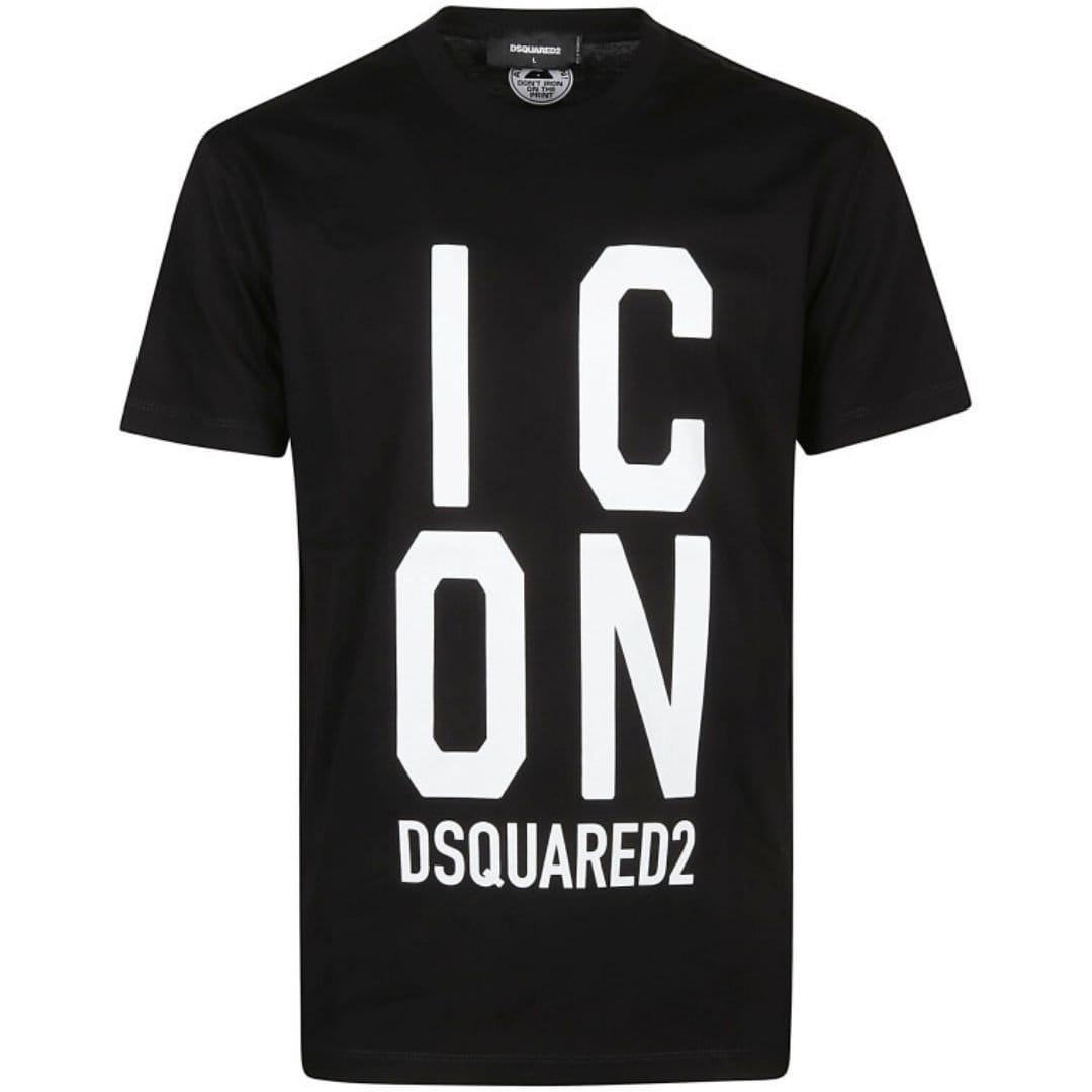 Dsquared2 Men's Bold Icon Logo Cool Fit Black T-Shirt