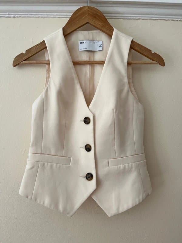 ASOS Design ASOS white womens waistcoat