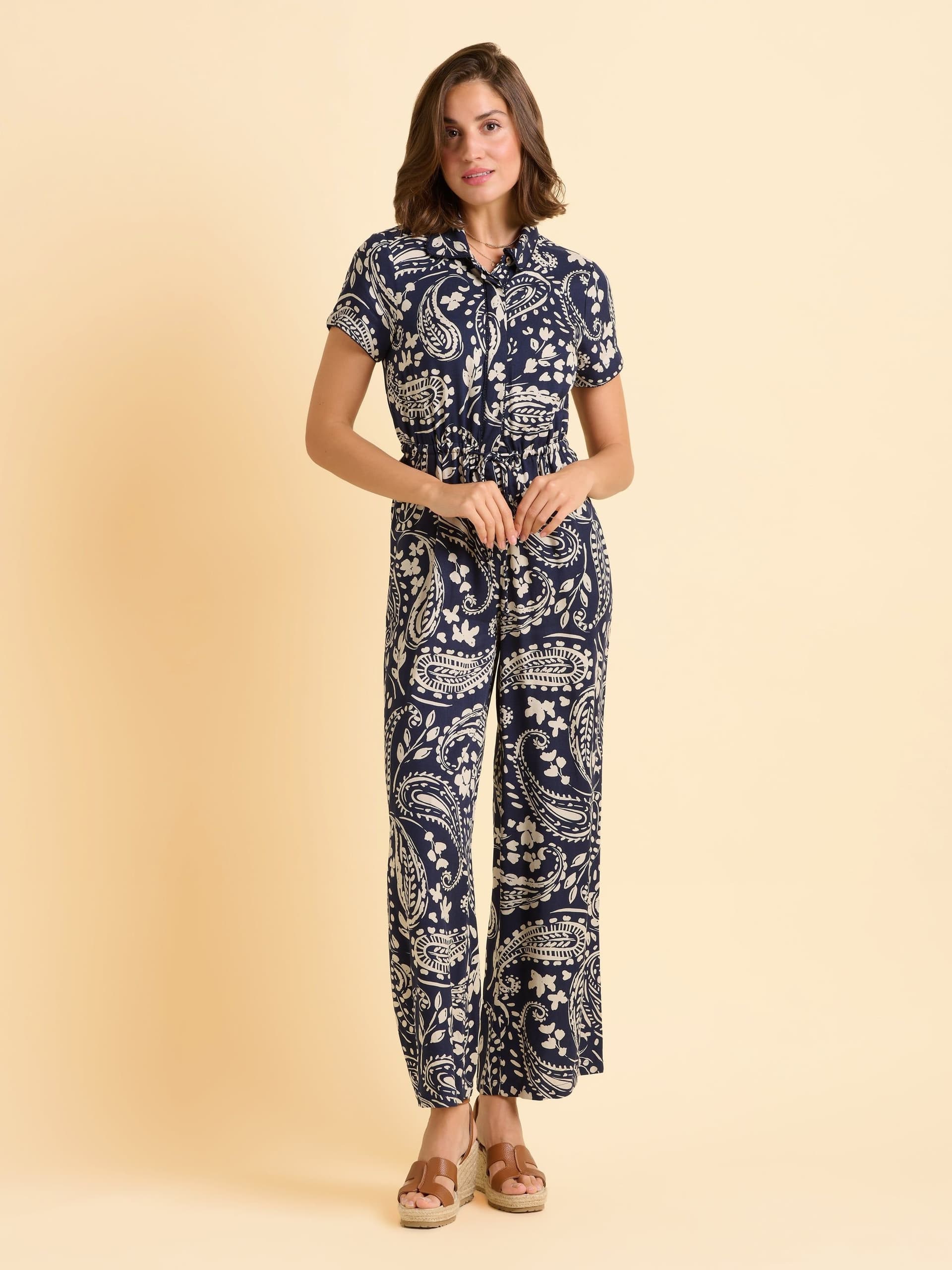 Brakeburn Brakeburn Women's Kathie Jumpsuit in Beige