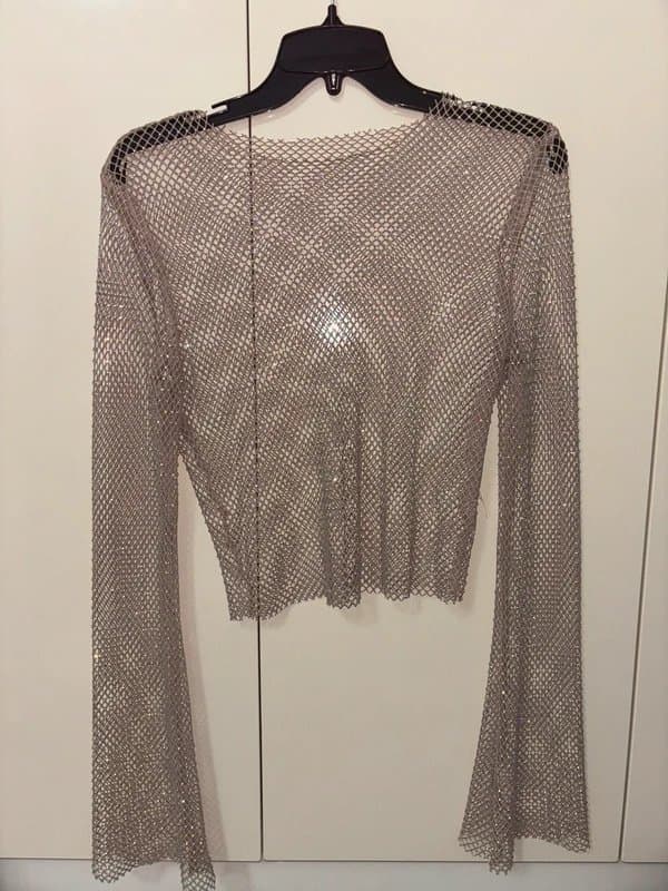 ASOS Embellished Mesh Top