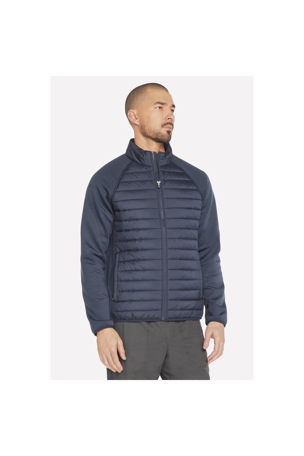 Skechers Men's Navy Quilted Full Zip Jacket