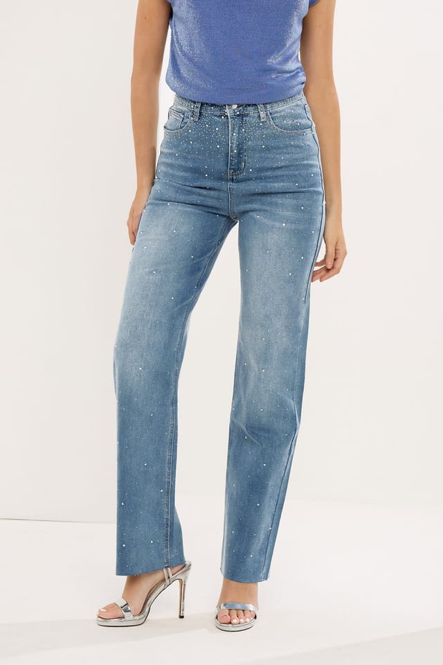 Star By Julien Macdonald Star by Julien Macdonald Women's Embellished Detail Jeans in Blue - 3