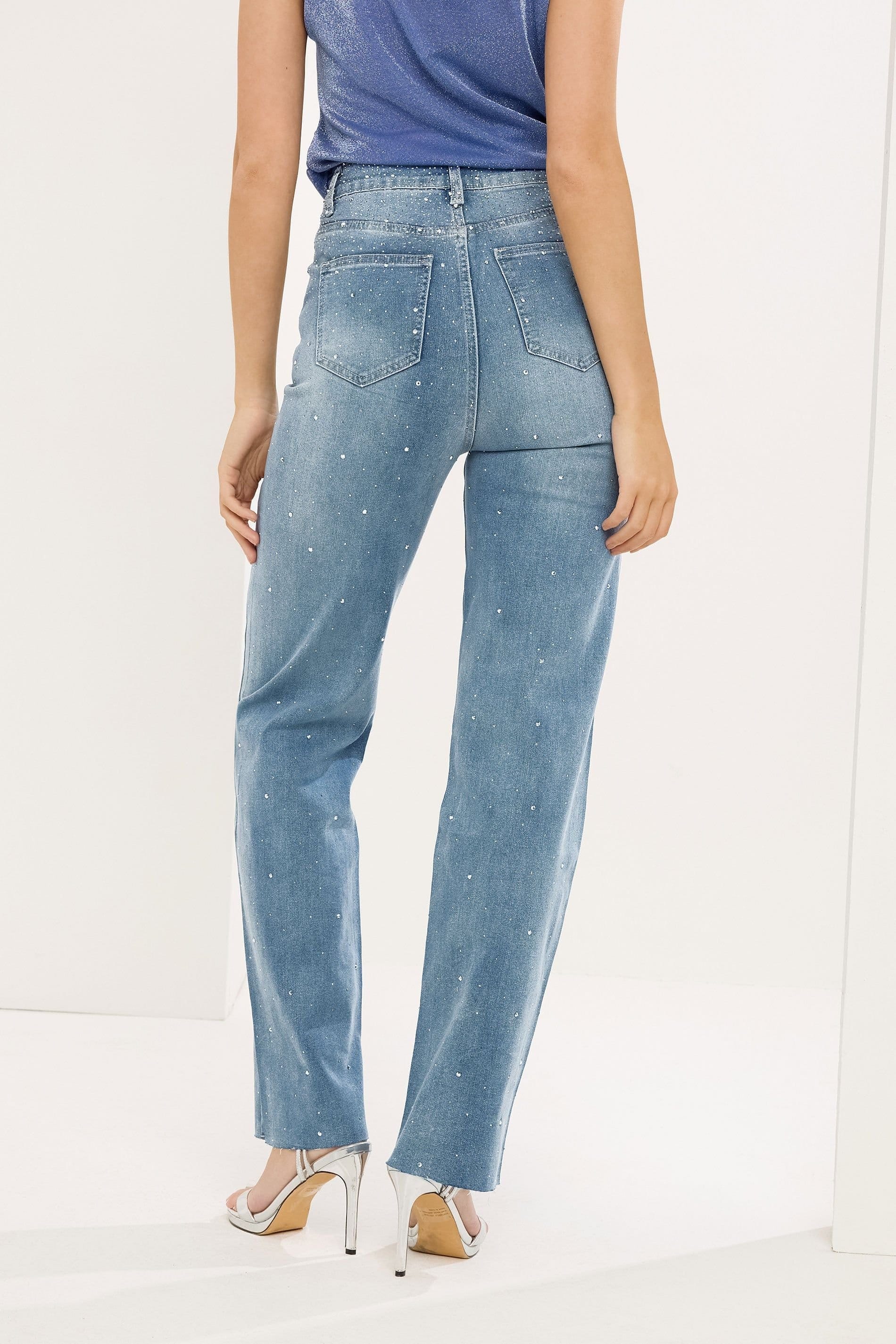 Star By Julien Macdonald Star by Julien Macdonald Women's Embellished Detail Jeans in Blue - 4