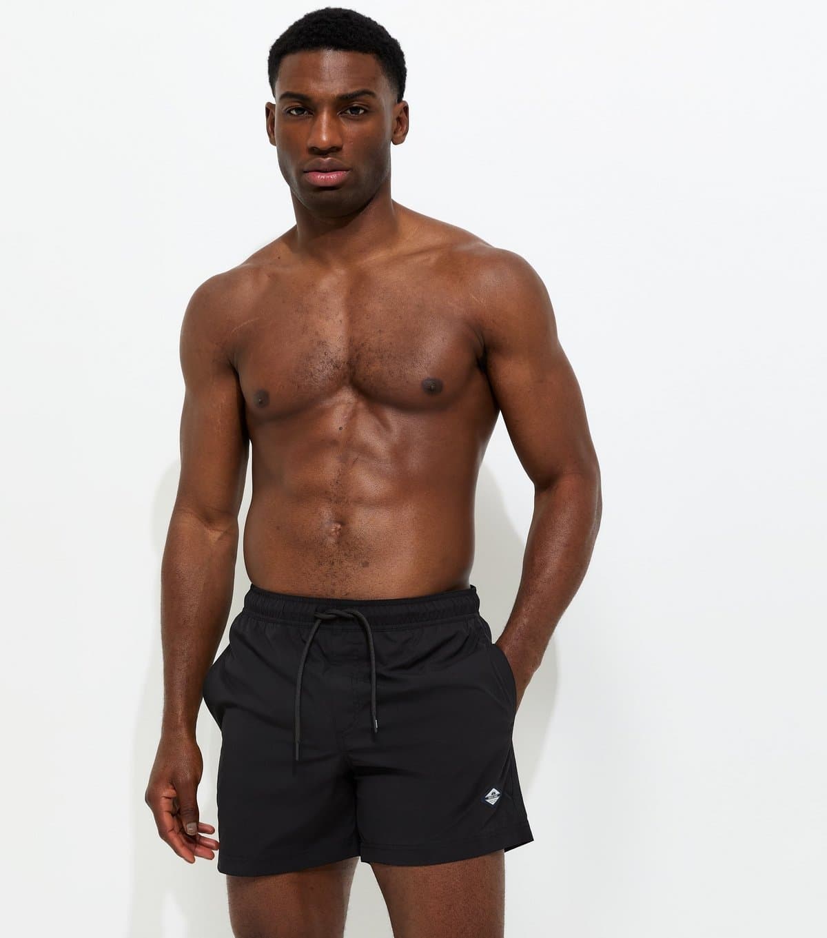 jack & jones Men's Black Regular Drawstring Swim Shorts Jack & Jones New Look