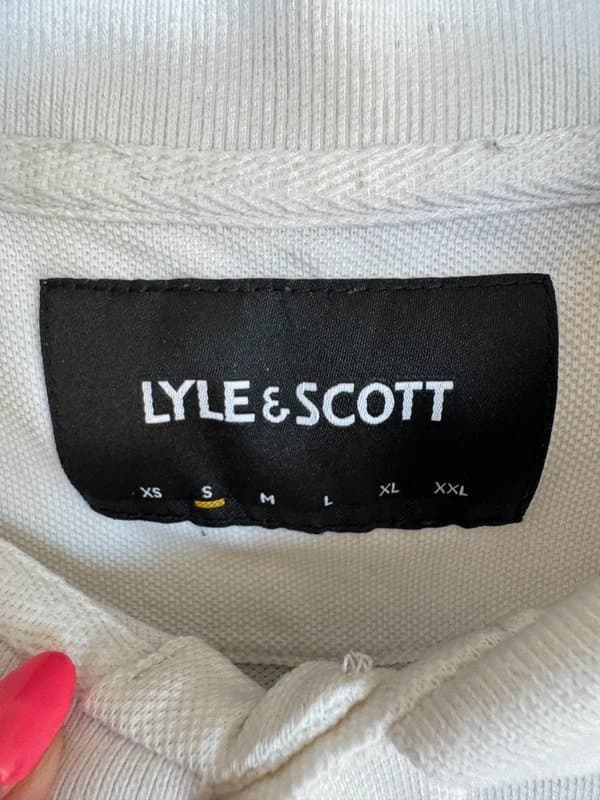 Lyle & Scott Lyle & Scott Classic White Polo Shirt size Small