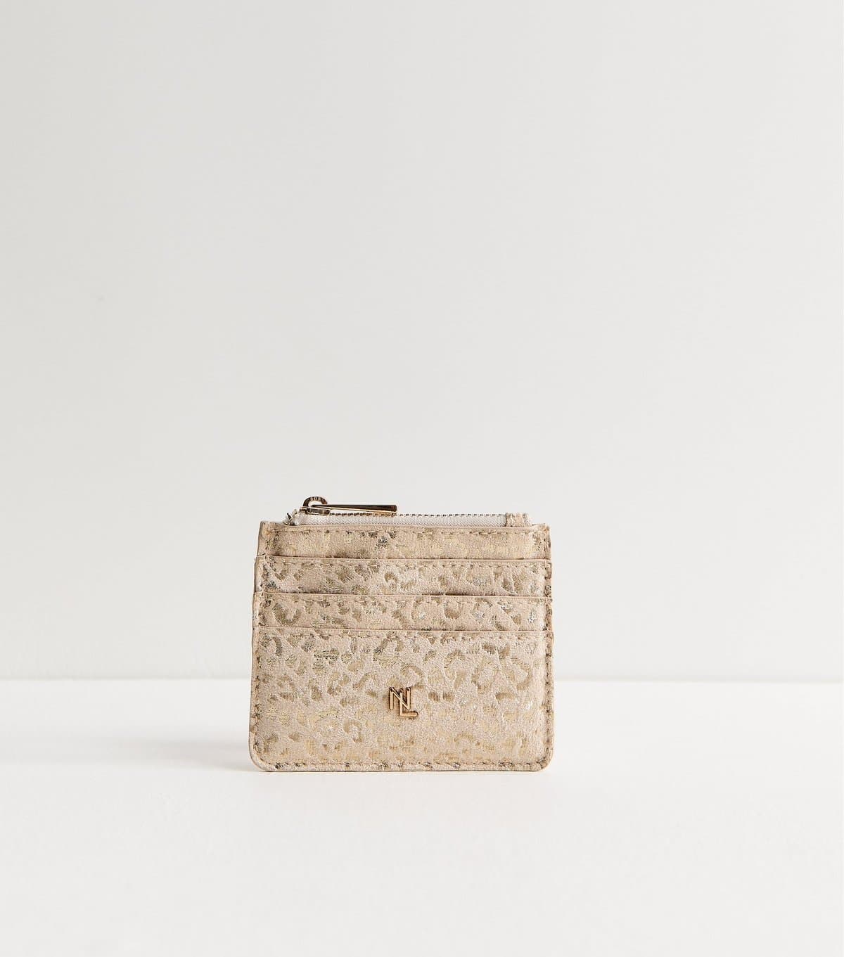 New Look New Look Gold Metallic Leopard Cardholder