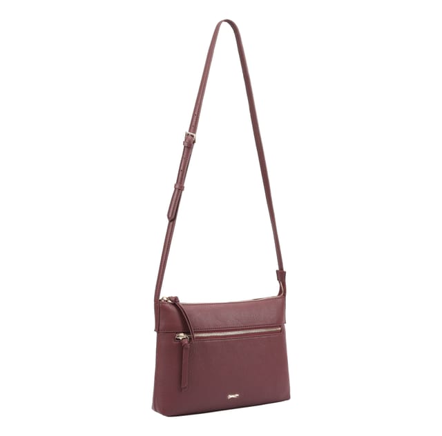 Paul Costelloe Paul Costelloe Women's Amiata Leather Cross Body Bag in Purple - 3