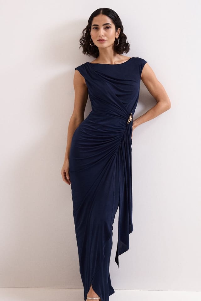 Phase Eight Phase Eight Women's Donna Ruched Detail Maxi Dress in Dark Navy - 3