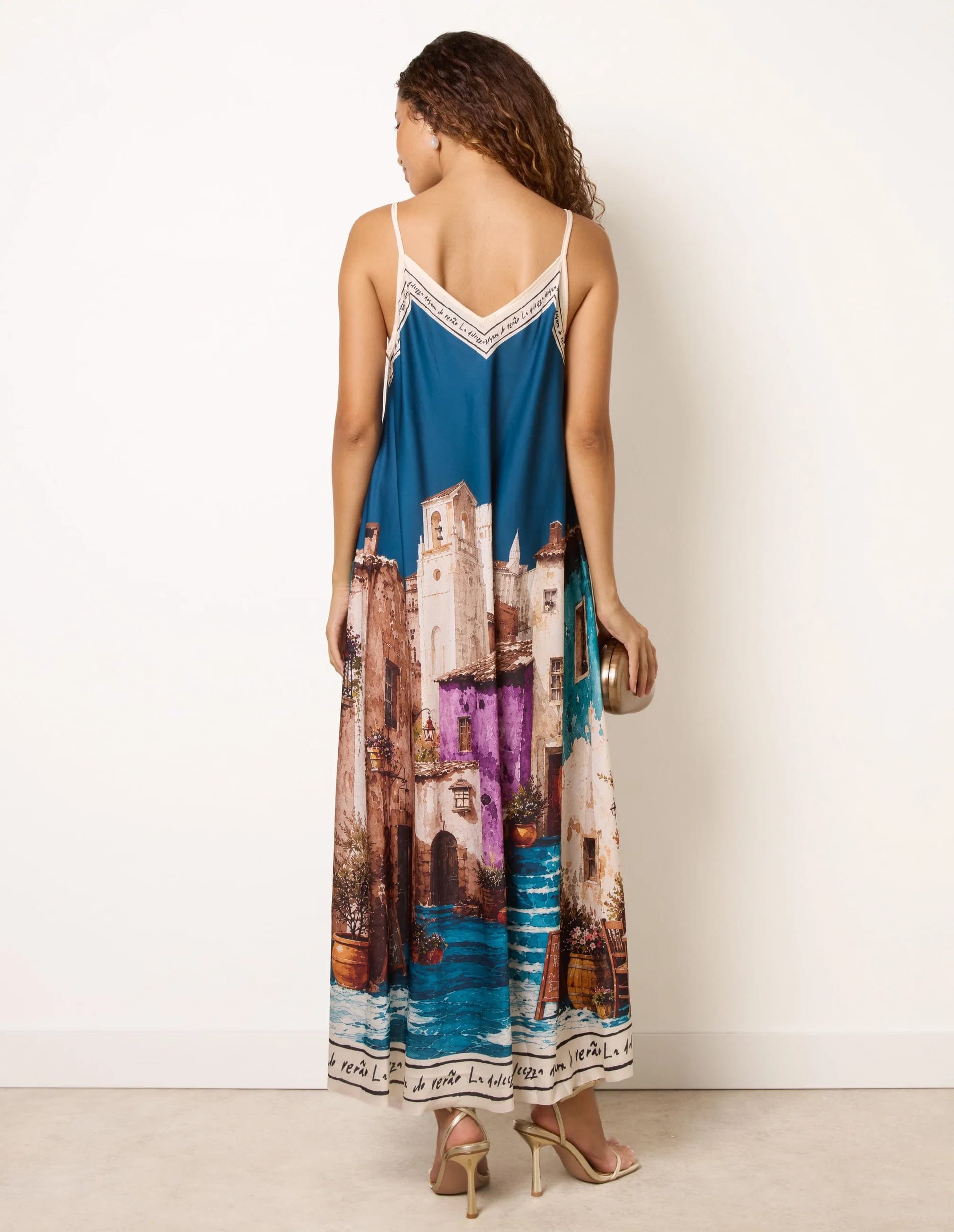 Blue Vanilla Satin Cami Dress - 4