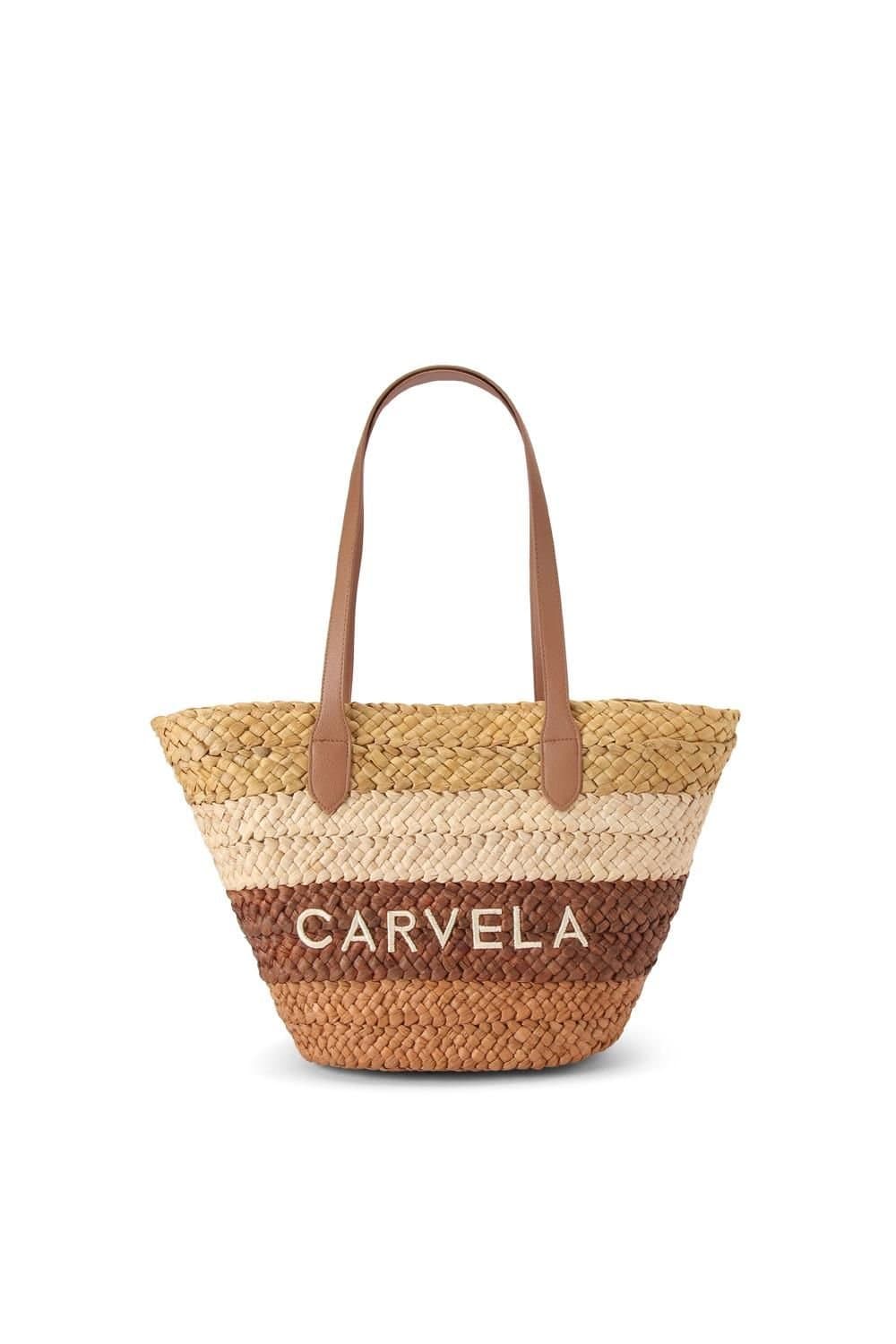 Carvela Carvela Women's 'Nicola Straw Basket' Bag in Light Brown