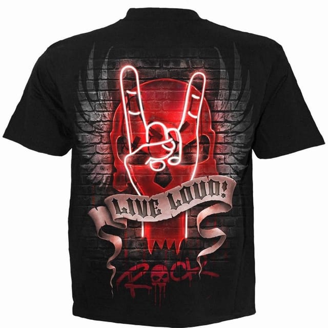 Spiral Spiral Men's LIVE LOUD - T-Shirt Black - 2