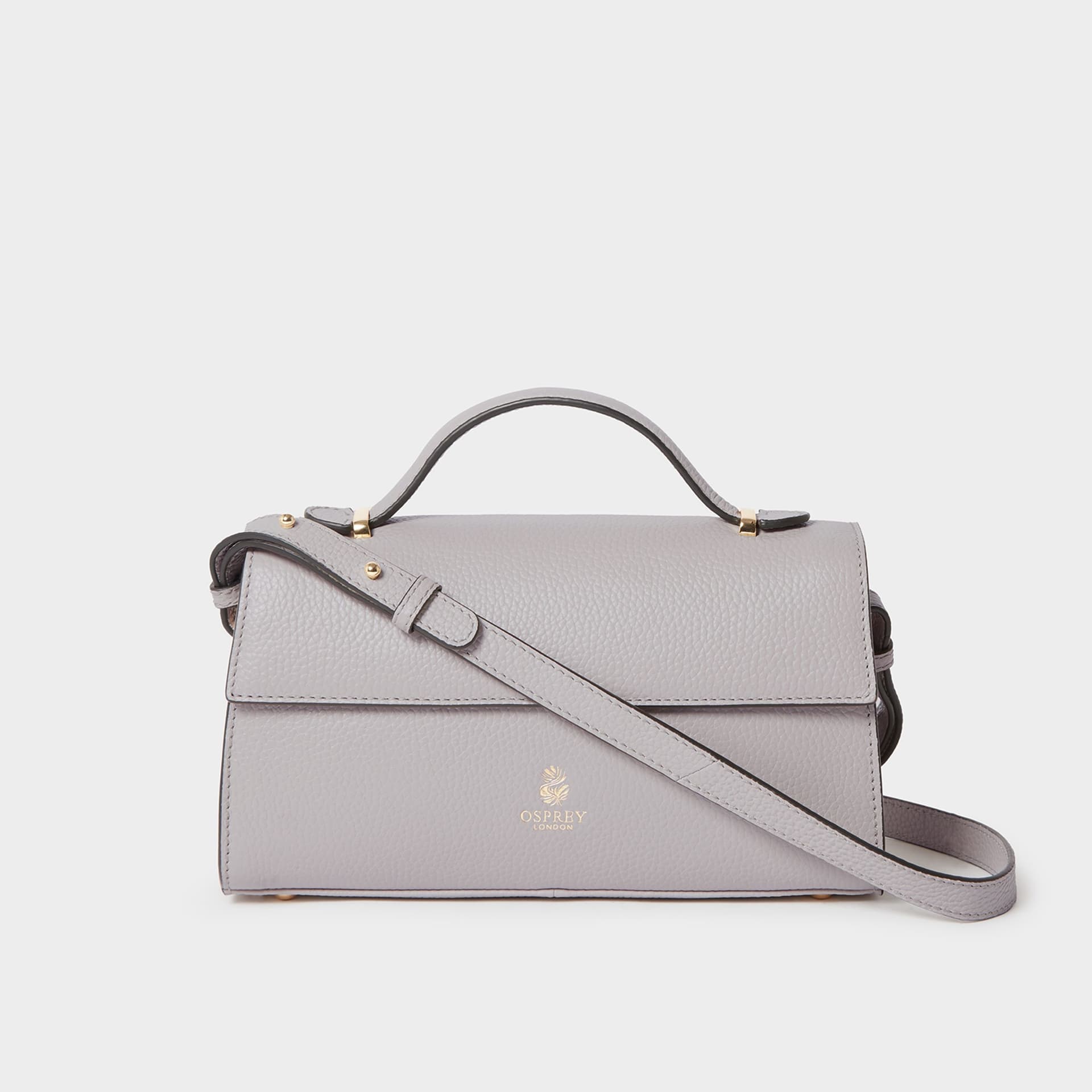 OSPREY LONDON OSPREY LONDON Women's The Hathaway Leather Top Handle Bag in Taupe