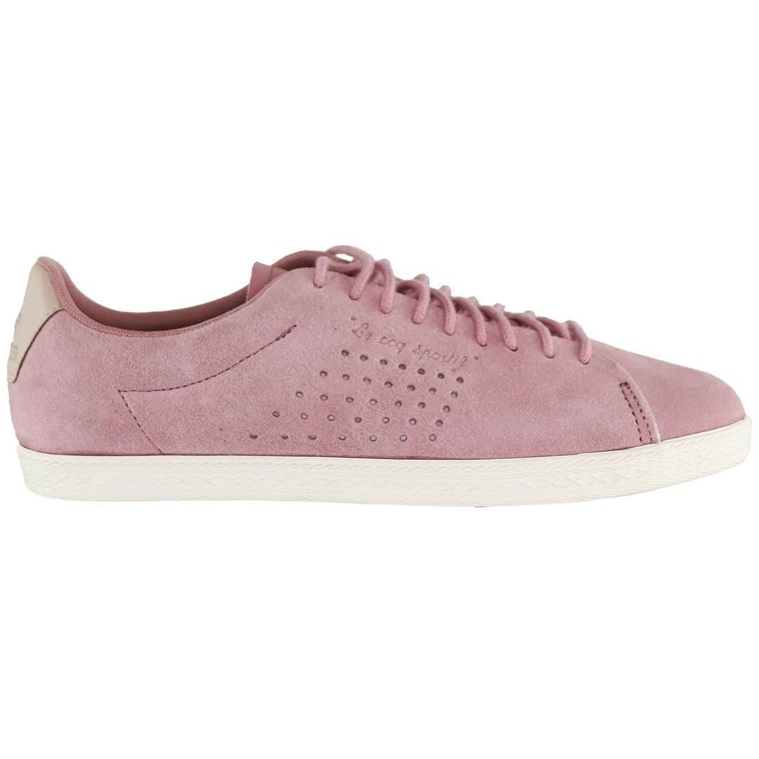 Le Coq Sportif Le Coq Sportif Women's Charline Lace-Up Pink Suede Leather Trainers