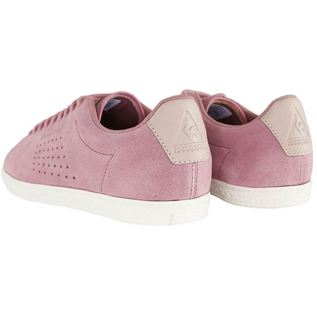 Le Coq Sportif Le Coq Sportif Women's Charline Lace-Up Pink Suede Leather Trainers - 3