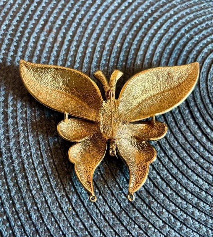 Karen Millen Vintage Karen Millen large jewelled butterfly brooch
