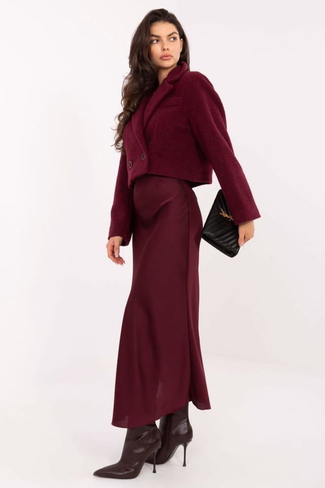 Love Lace Love Lace Women's Short Elegant Double Breasted Polyester Coat Style 220562 in Red - 2