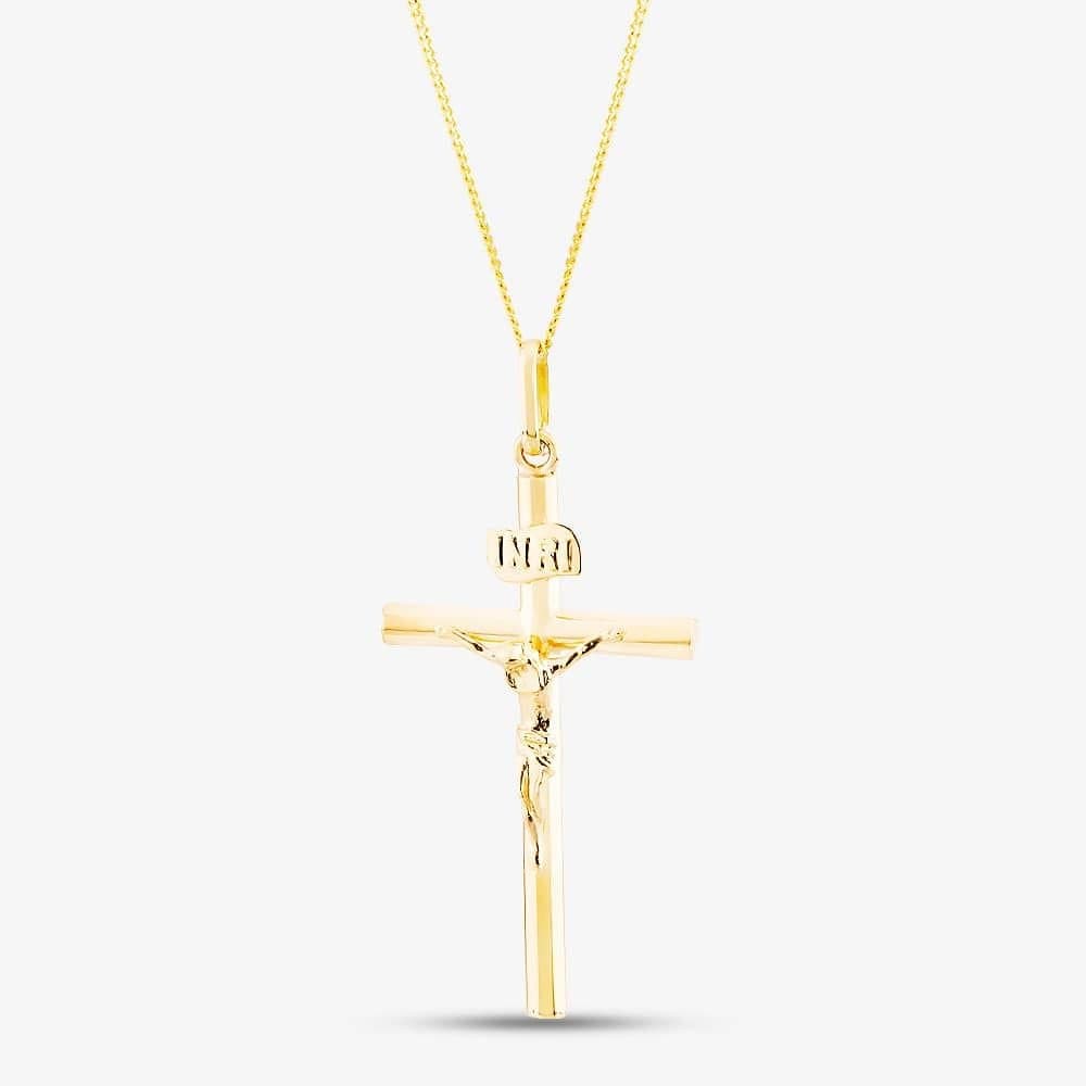 T.H.Baker T.H.Baker Women's 9ct Yellow Gold Large Crucifix Pendant 1.64.0063