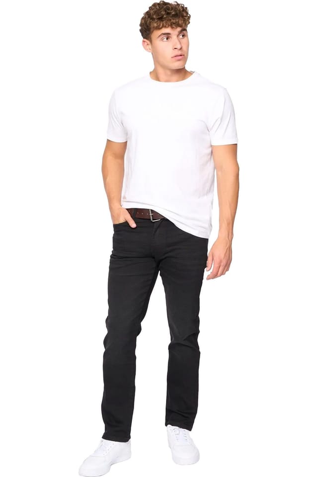 Bewley&Ritch Bewley&Ritch Men's Newbury Straight Washed Jeans in Black - 2