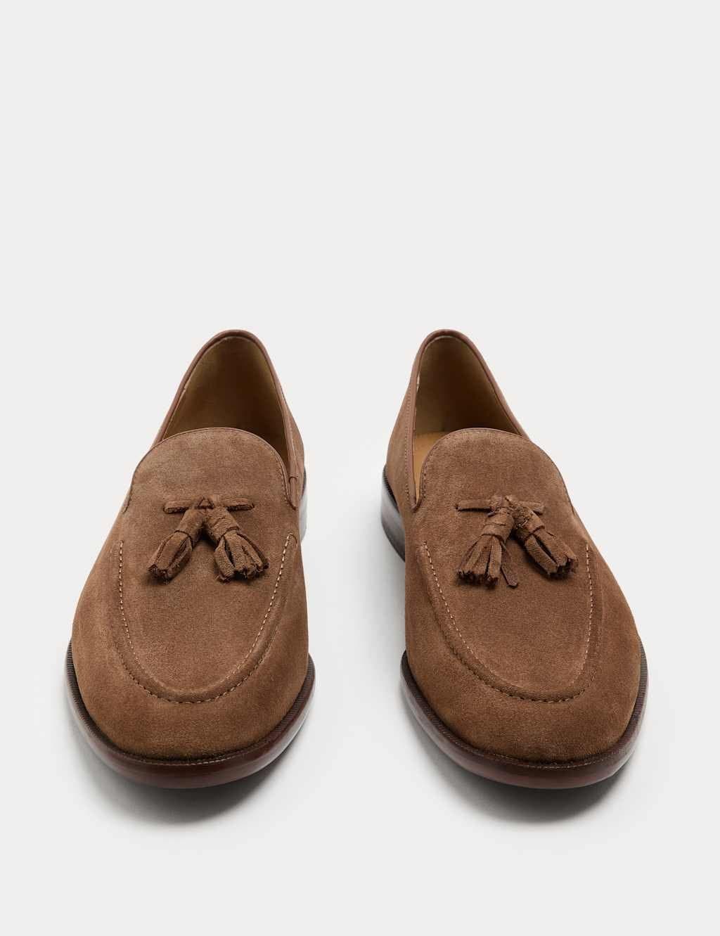 Marks & Spencer M&S Suede Tassel Loafers Tan