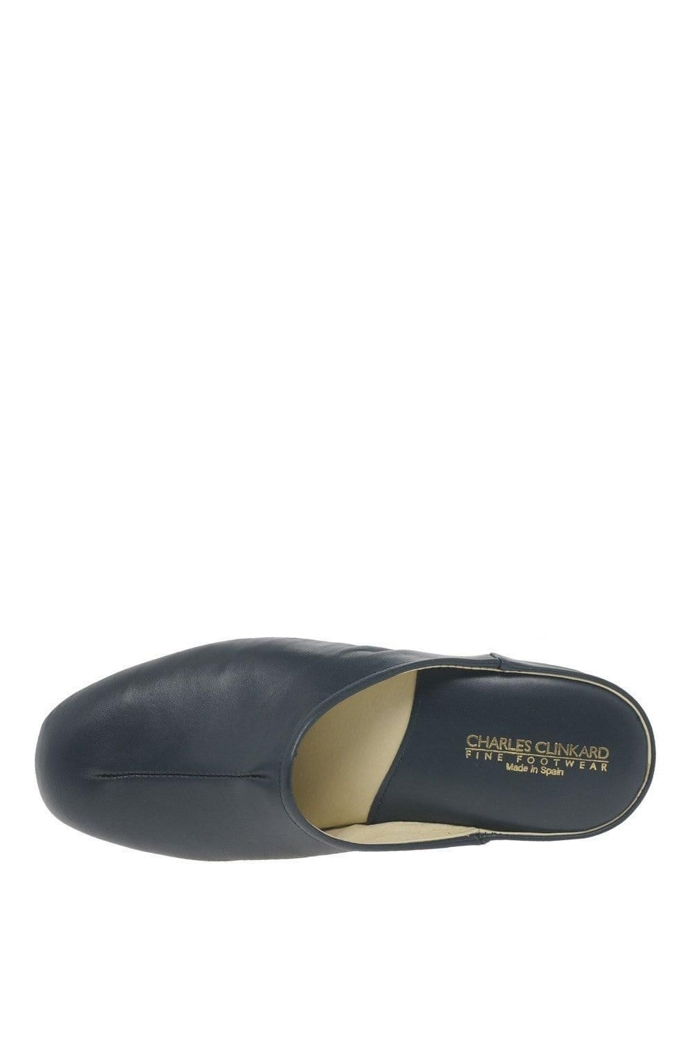 Charles Clinkard Charles Clinkard Men's 'Gavin' Leather Slippers in Navy - 4