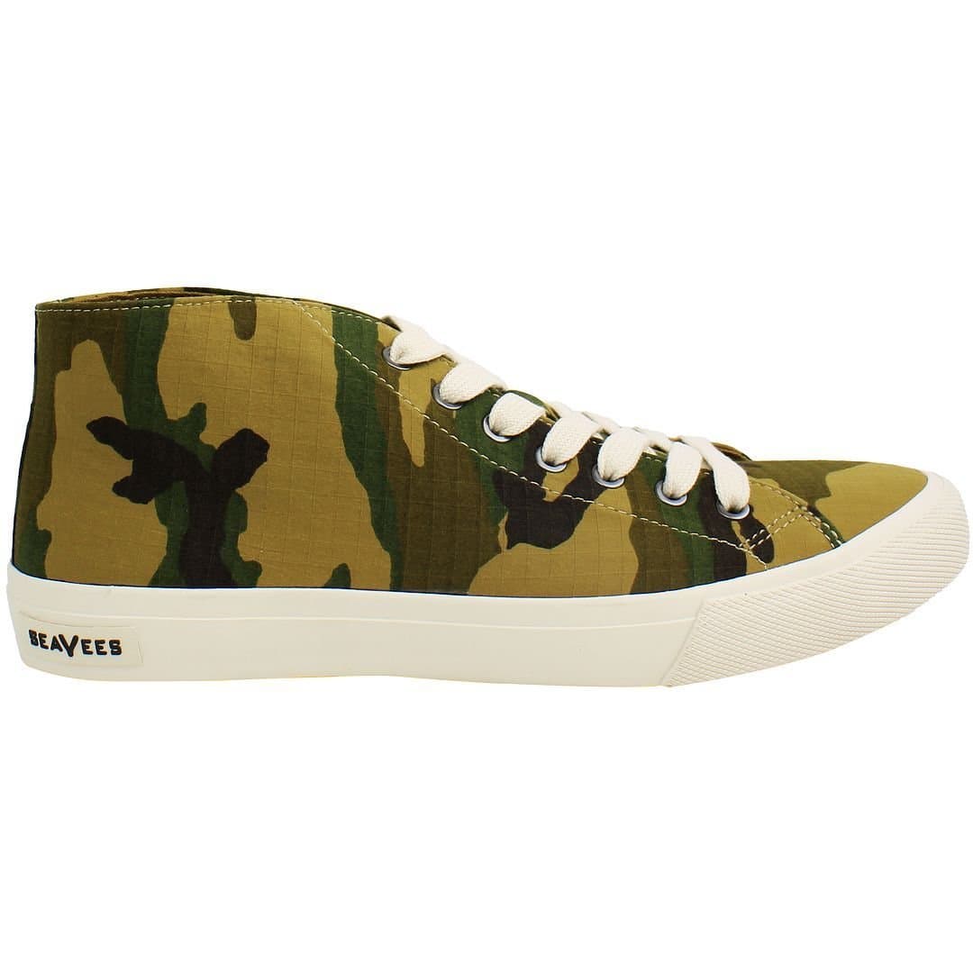 Seavees Seavees Men's Camo Canvas Lace-Up Shoes