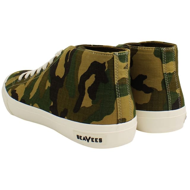Seavees Seavees Men's California Special Ripstop Lace-Up Green Canvas Shoes - 3