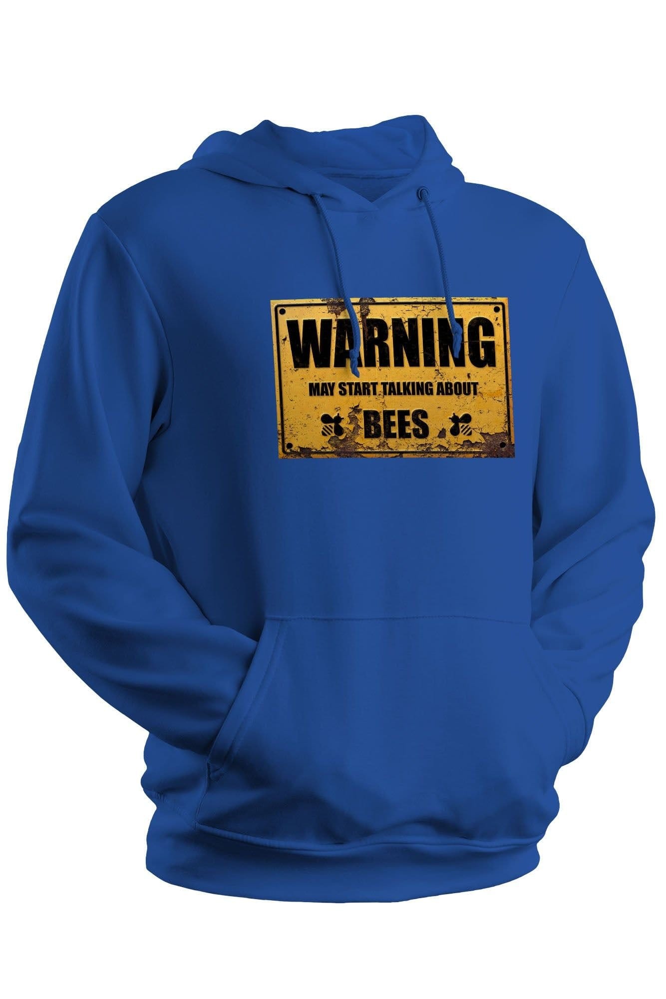 Bad Zebedee Men's Royal Warning Hoodie