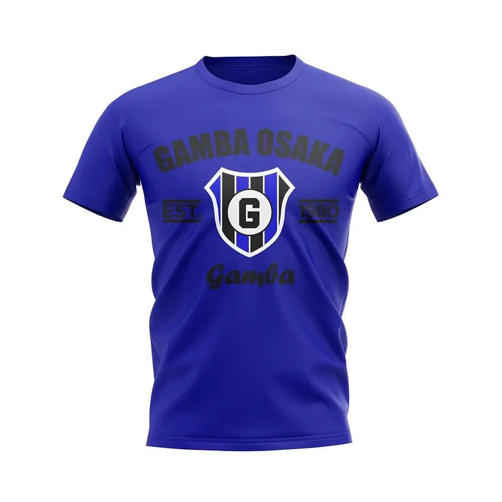 Gamba Osaka Gamba Osaka Men's Personalised Established Football T-Shirt in Blue
