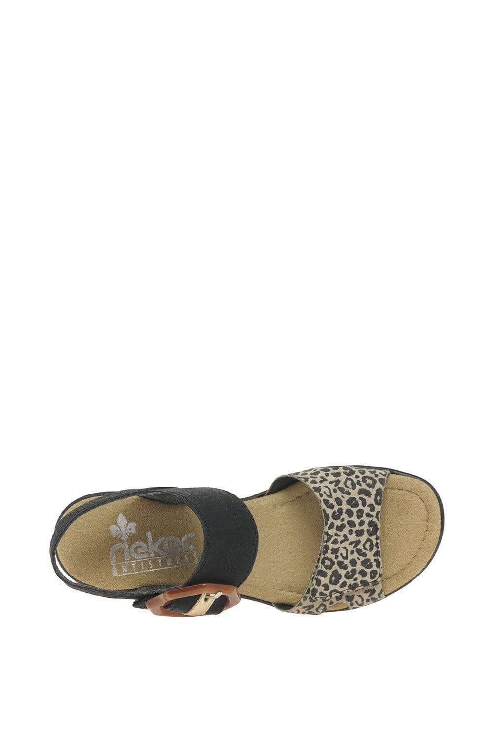 Rieker Rieker Women's 'Gift' Wedge Heel Sandals in Black - 4