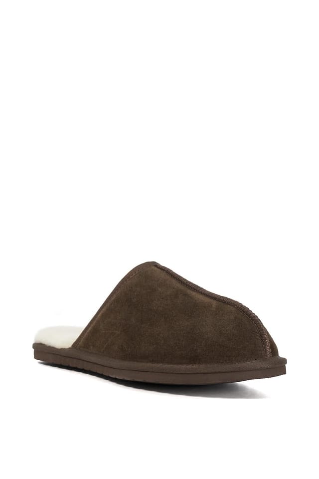 Dune London Dune London Men's 'Finny' Suede Slippers in Brown - 2
