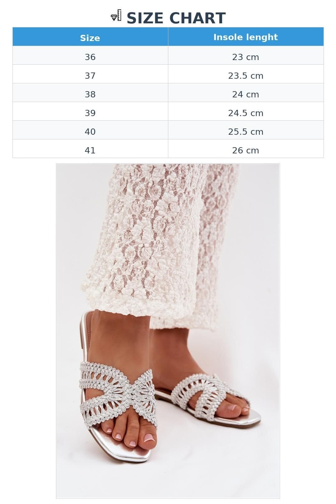 Love Lace Love Lace Women's Comfort Strappy Flip Flops with Cushioned Footbed Slip On in Silver - 4