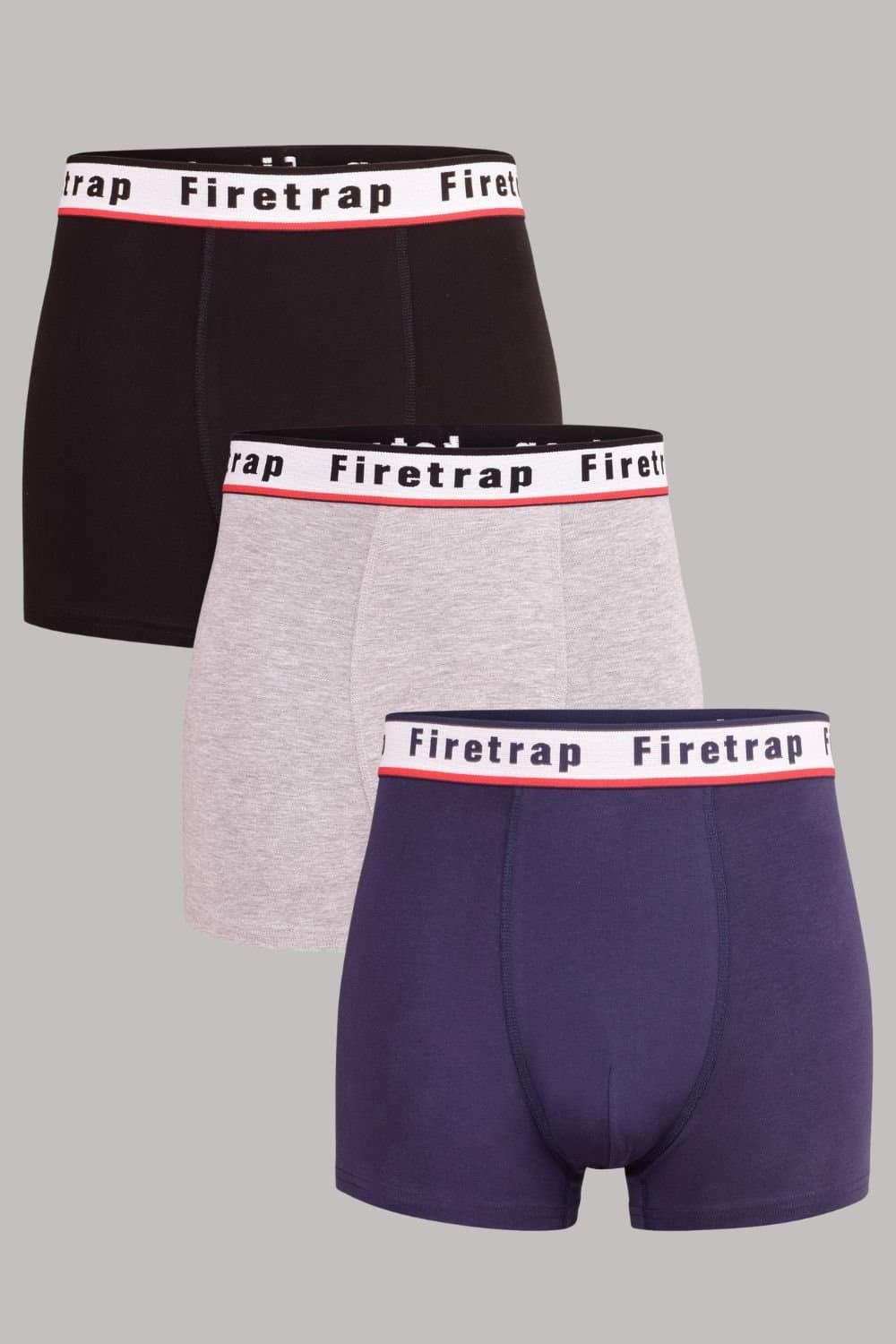 Firetrap Firetrap Men's 3 Pack Cotton Stretch Boxers with Logo Waistband