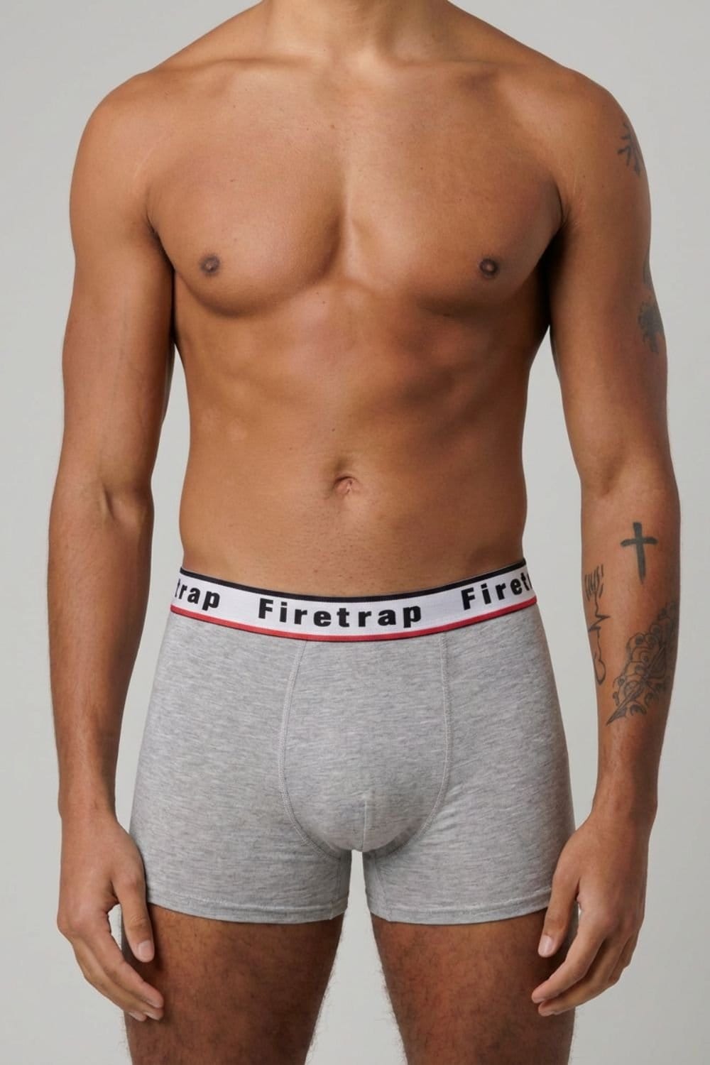 Firetrap Firetrap Men's 3 Pack Cotton Stretch Boxers with Logo Waistband - 4