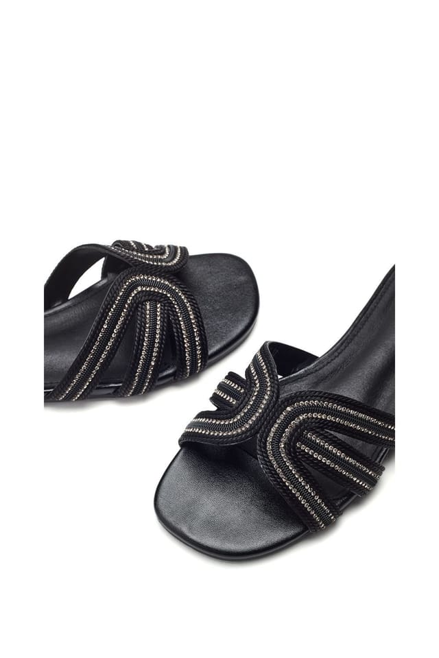 Moda In Pelle Moda In Pelle Women's 'Nymph' Textile Sandals in Black - 3