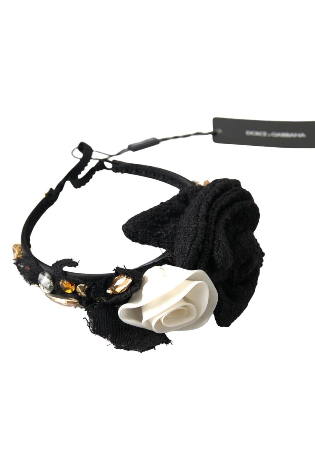 Dolce & Gabbana Dolce & Gabbana Black Rose Crystal Headband