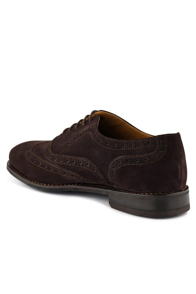 Jones Bootmaker Jones Bootmaker Men's Braxton Leather Brogues in Dark Brown - 3