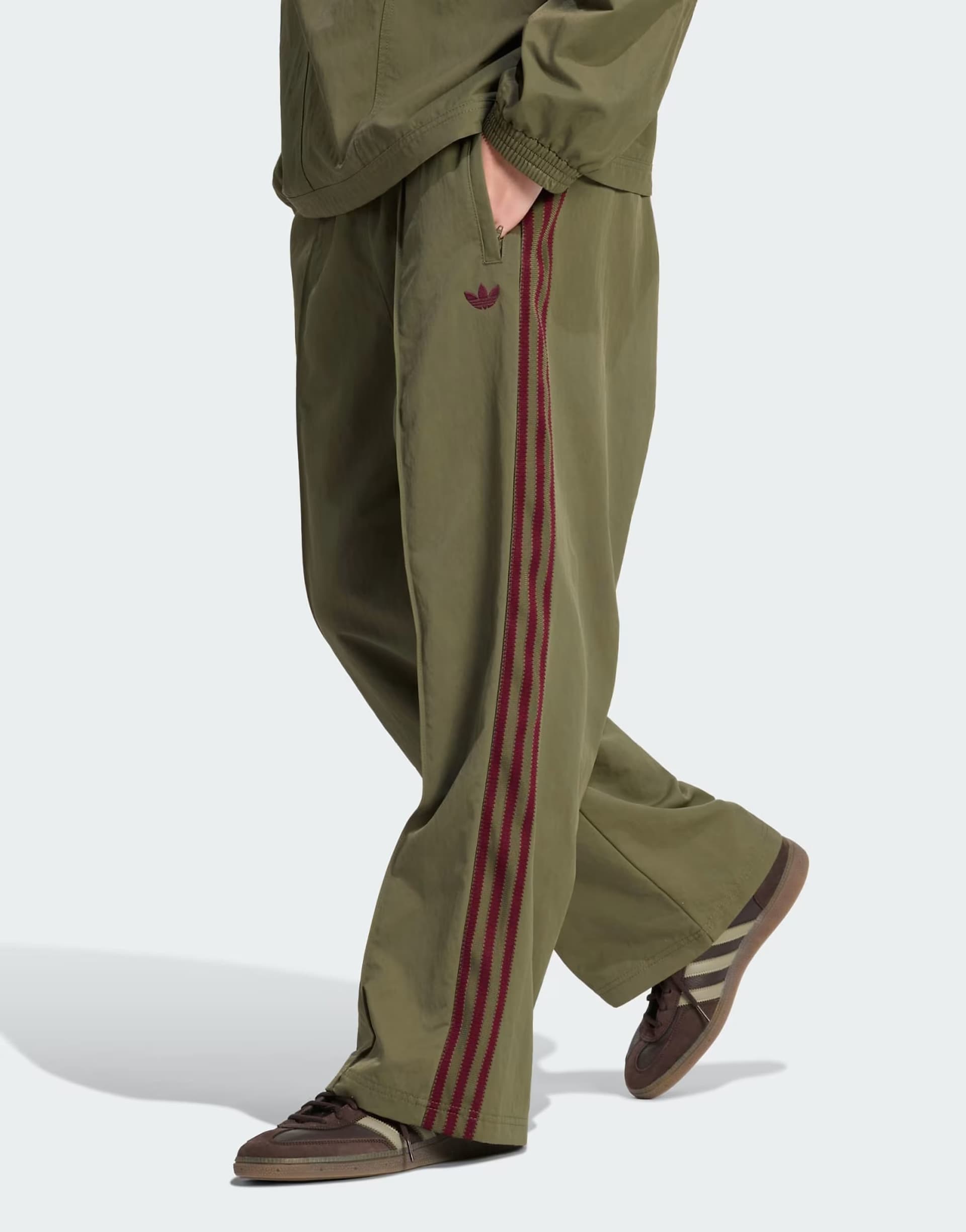 ASOS adidas Originals Britcore trackpant in olive strata