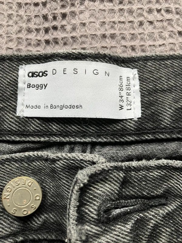 ASOS Design ASOS baggy black jeans w34 - 1