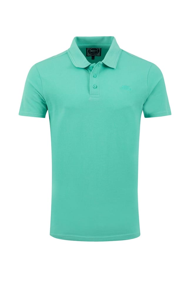 Weird Fish Weird Fish Men's Giles Pique Polo Shirt in Light Green - 2