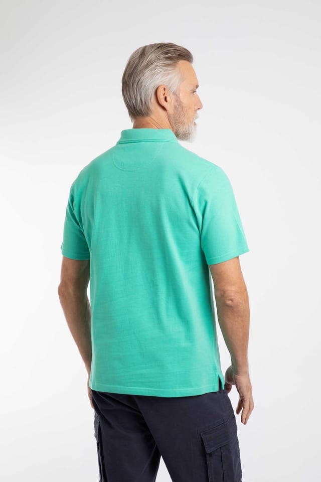 Weird Fish Weird Fish Men's Giles Pique Polo Shirt in Light Green - 3