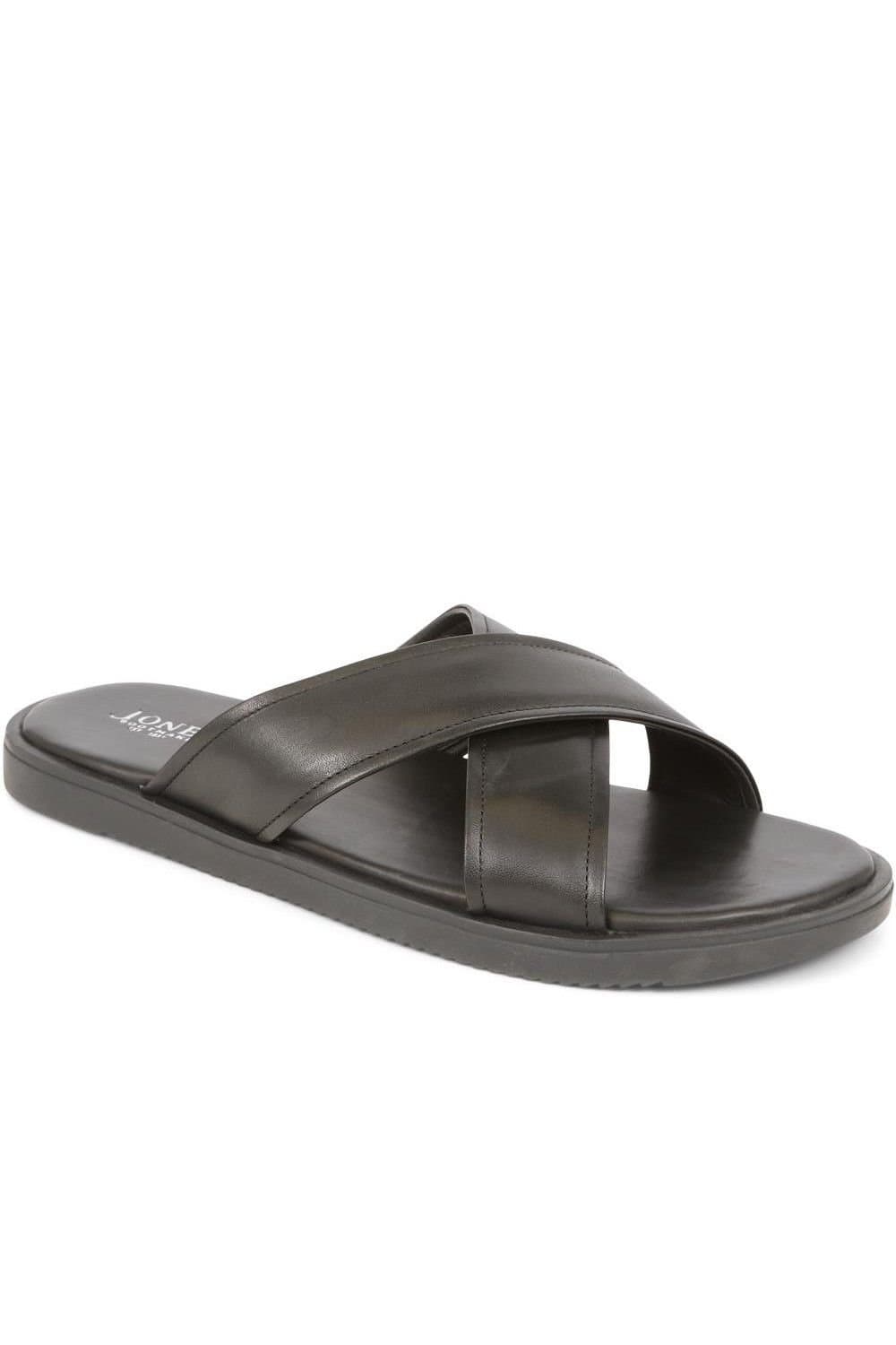 Jones Bootmaker Jones Bootmaker Men's Whitehaven Leather Mules in Black