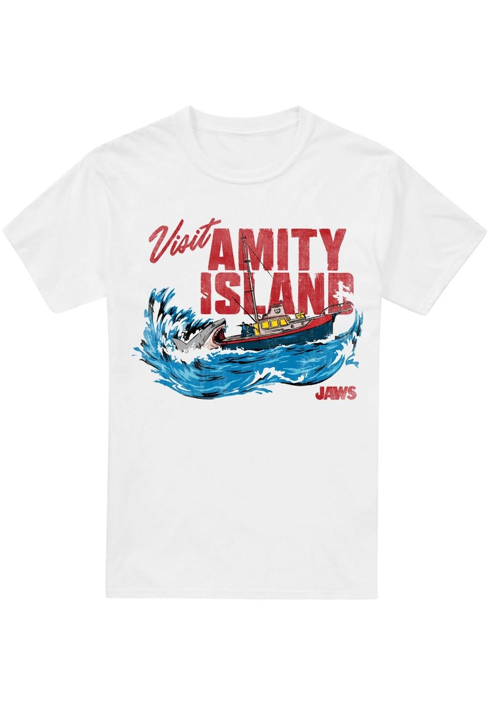 Universal Universal Men's Jaws Visit Amity Island Bite T-Shirt, White - 4
