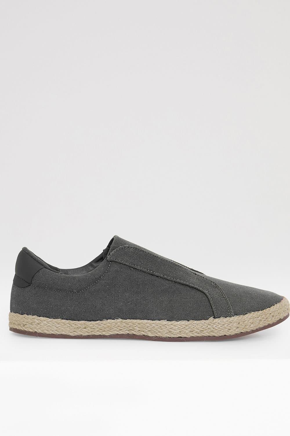 Threadbare Threadbare Men's Cotton Canvas Slip On Espadrilles in Grey