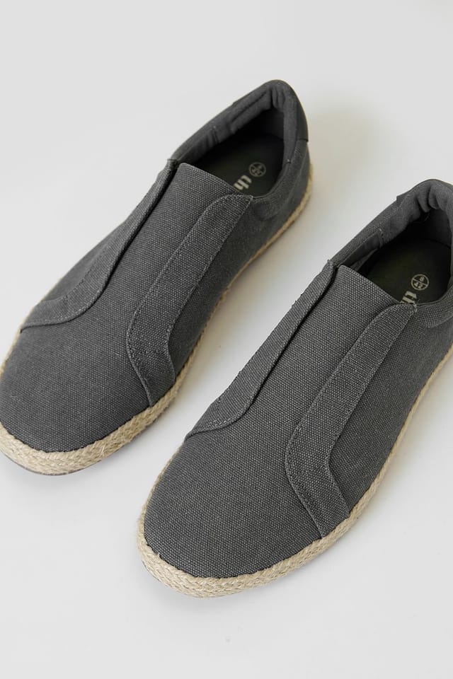Threadbare Threadbare Men's Cotton Canvas Slip On Espadrilles in Grey - 3
