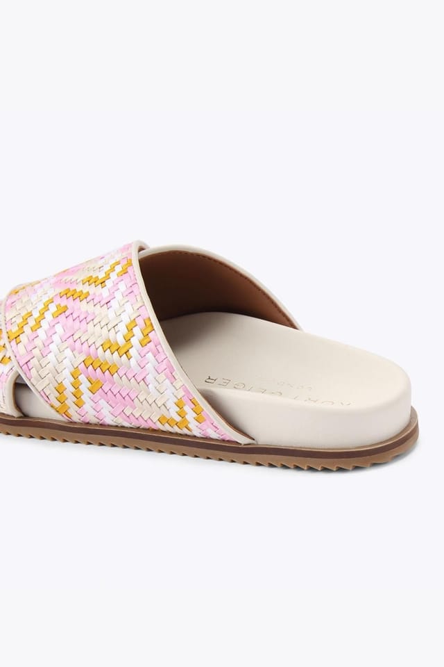 Kurt Geiger London Kurt Geiger London Women's 'Brixton Cross Strap Slide' Fabric Sandals in Pink - 3