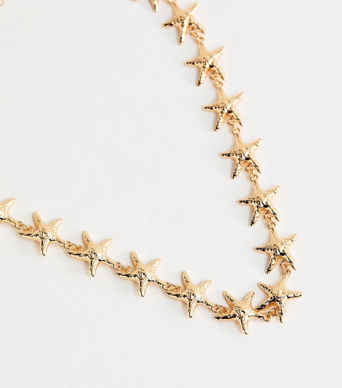 New Look Gold Tone Textured Starfish Necklace New Look