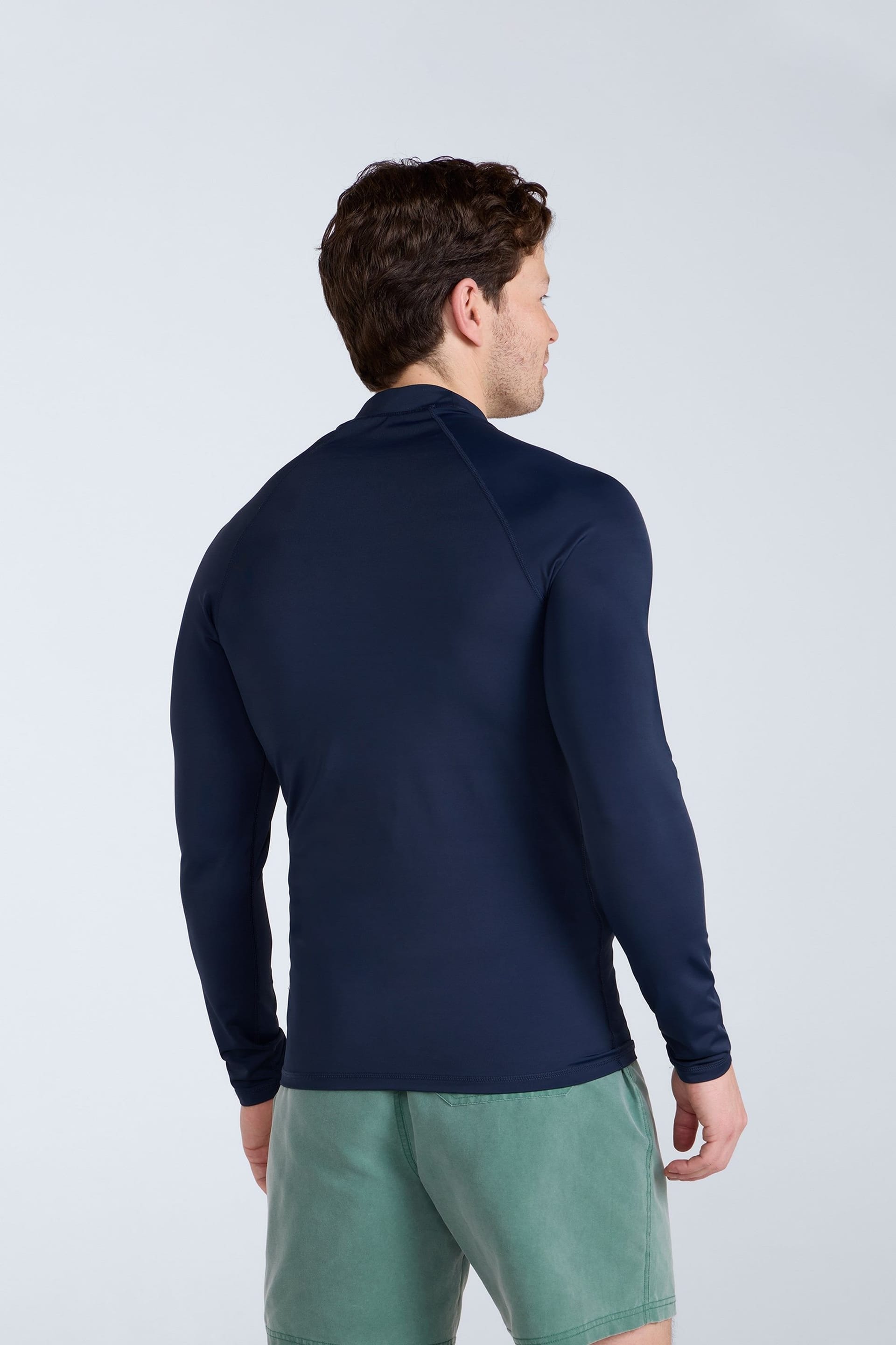 Animal Animal Men's 'Sonny' Lightweight Long Sleeve Quick Dry UPF 50+ Protection Rash Vest in Dark Blue - 4