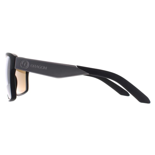 Dragon Dragon Men's Square Matte Black Lumlens Silver Ionized Space - 3