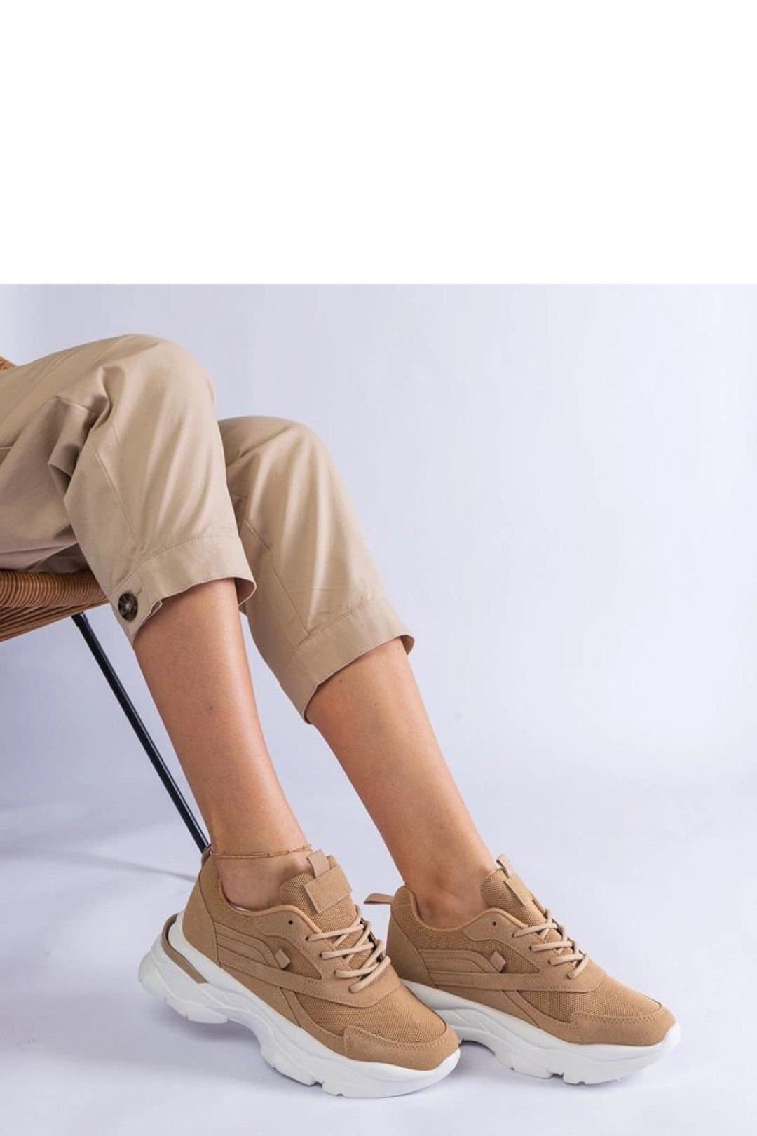 Love Lace Love Lace Brown Lace-Up Sport Sneakers with Thick Sole