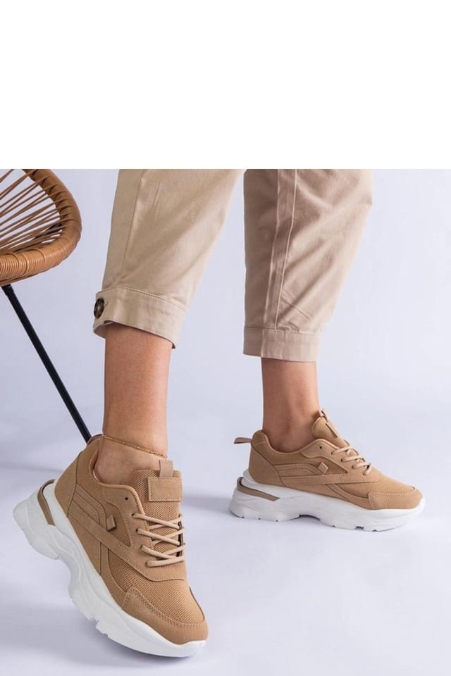 Love Lace Love Lace Women's Lace Up Sport Sneakers with Thick Sole & Synthetic in Brown - 3